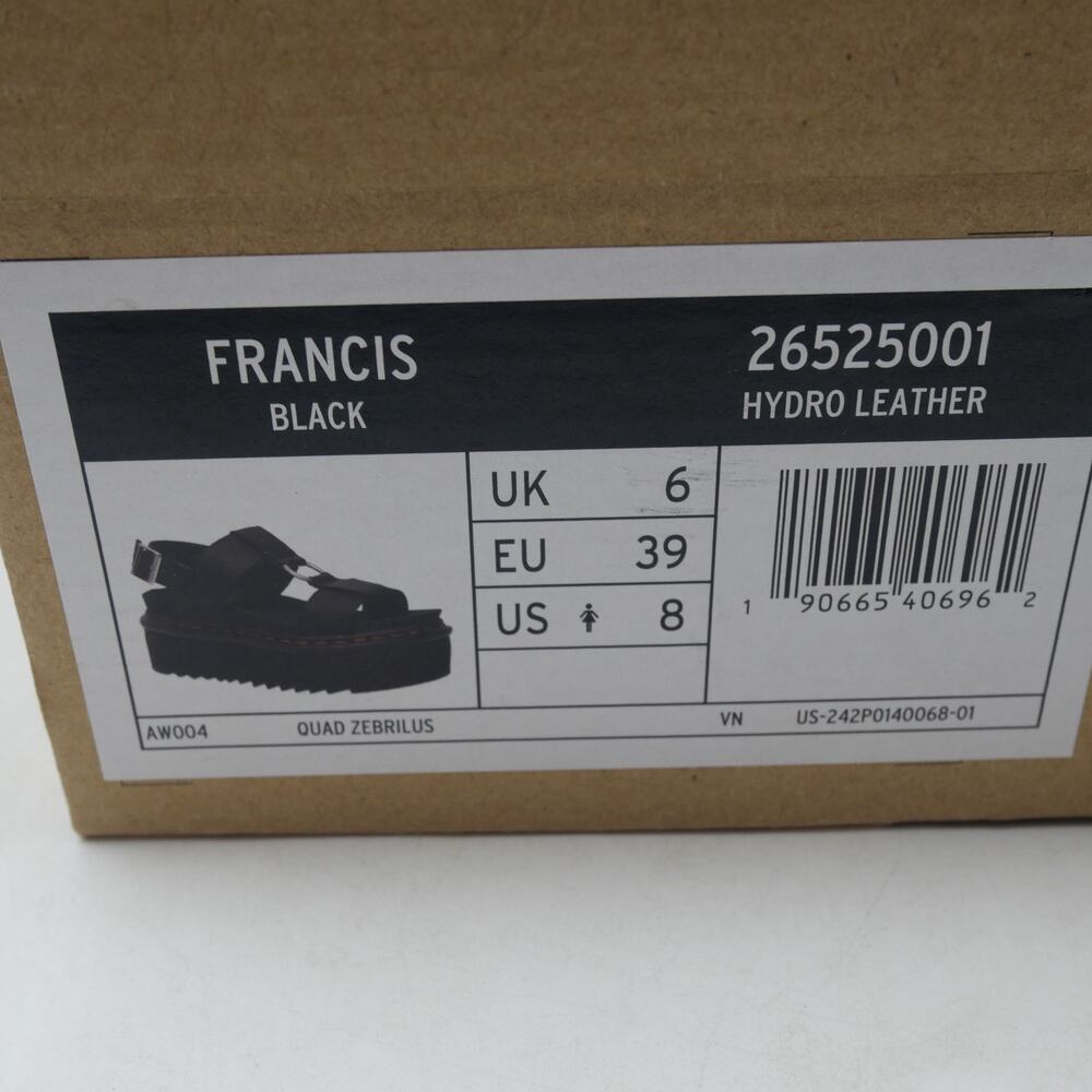 NEW Dr. Martens Women's 8 Platform Sandals Francis Leather Strap Retro - Picture 14 of 14